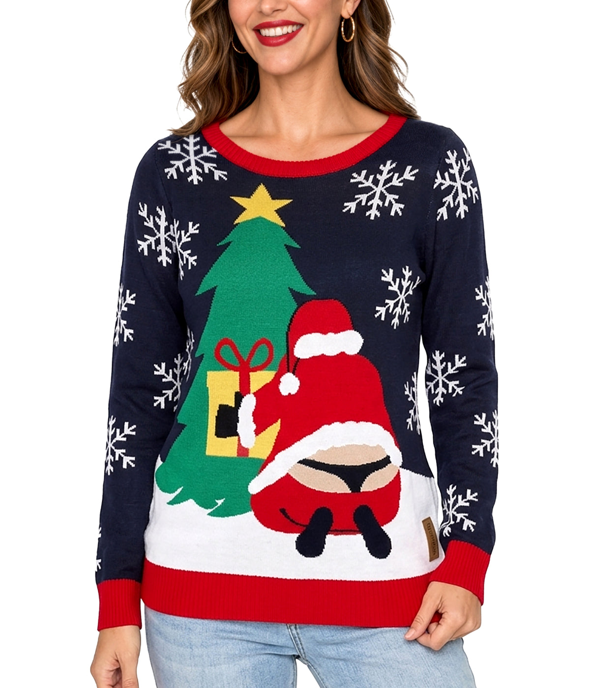 Women's Winter Whale Tail Ugly Christmas Sweater