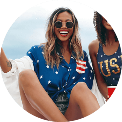 shop womens patriotic button down shirts