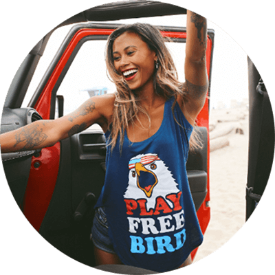 shop womens patriotic tees and tanks - image of here to spill the tea tank top