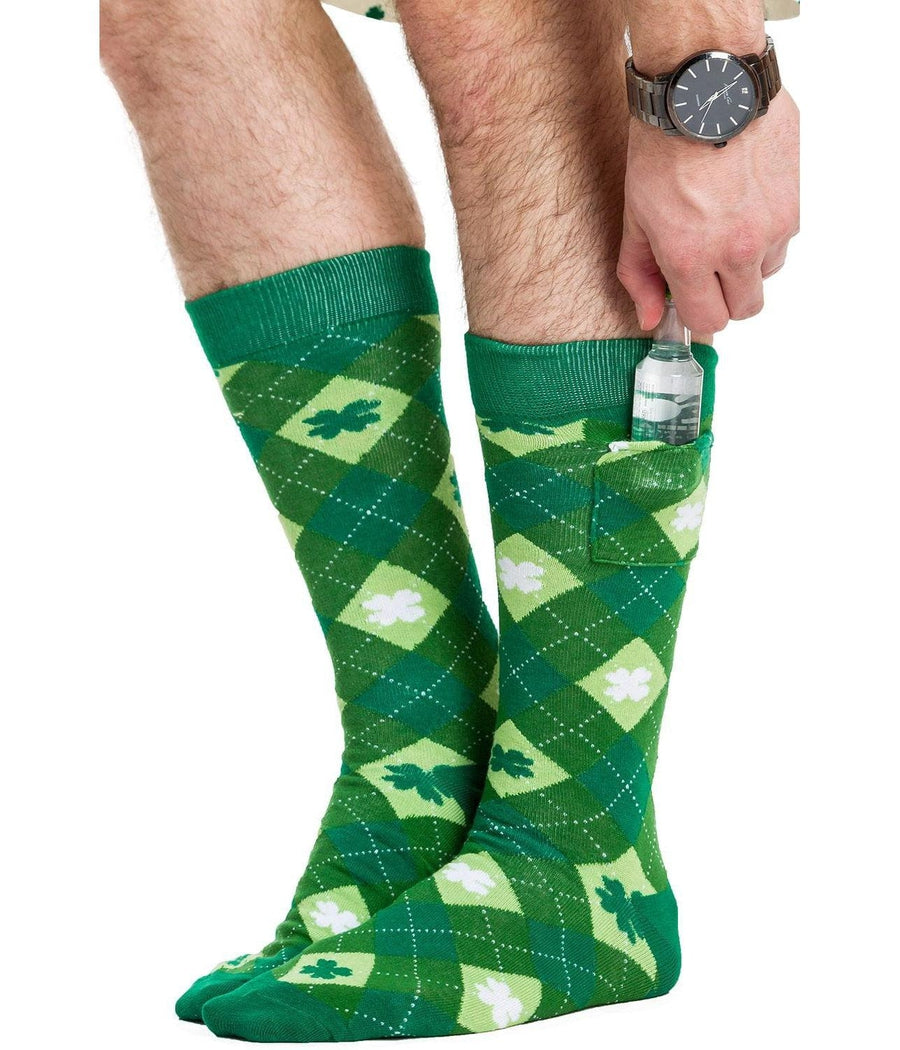 Men's Argyle Clover Socks with Pockets (Fits Sizes 8-11M) Image 2