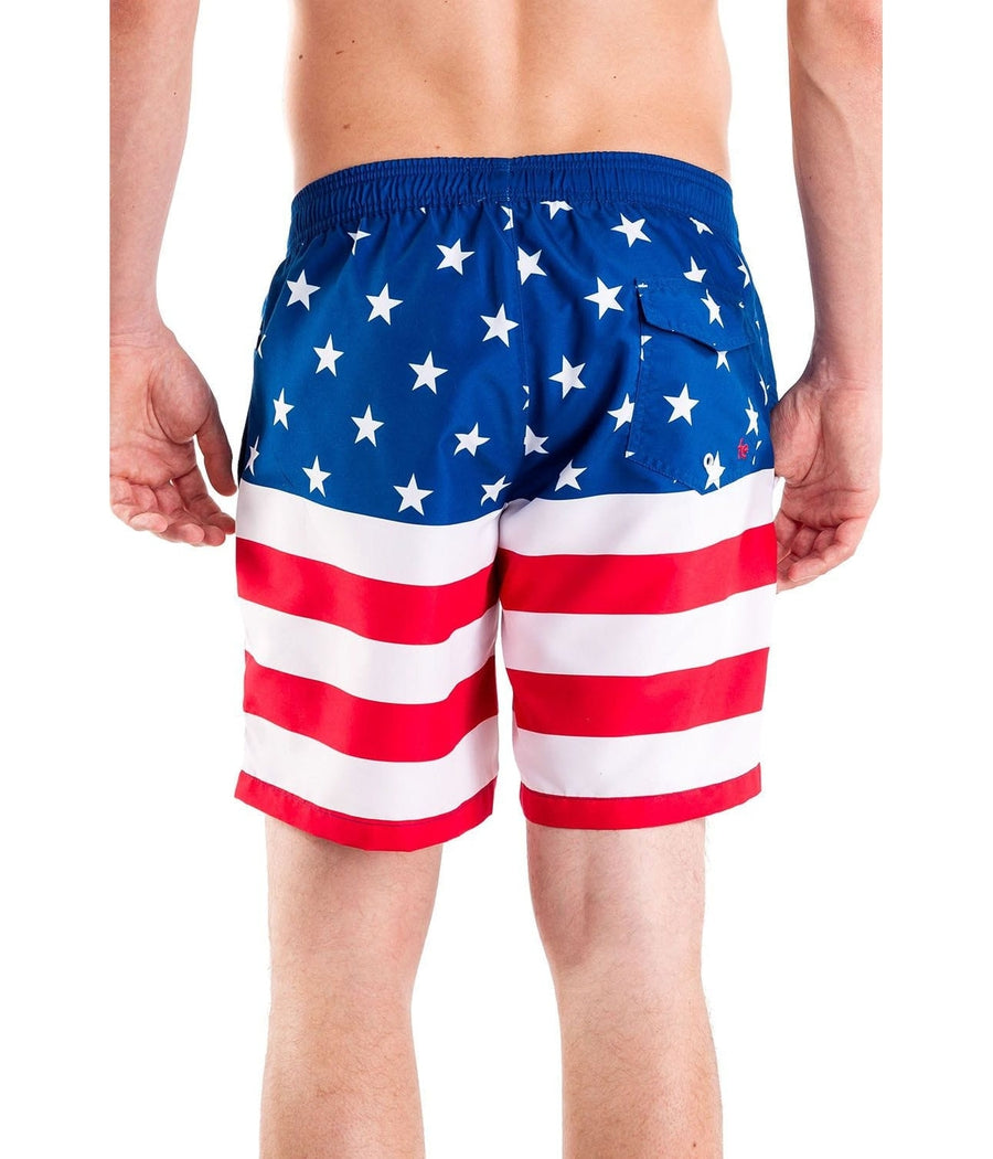 American Flag Swim Trunks