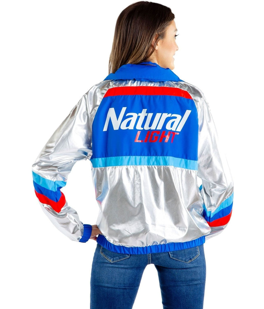 Women's Natural Light Metallic Windbreaker Jacket Image 2