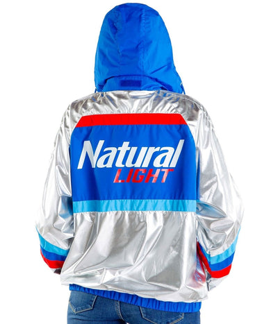 Women's Natural Light Metallic Windbreaker Jacket Image 5