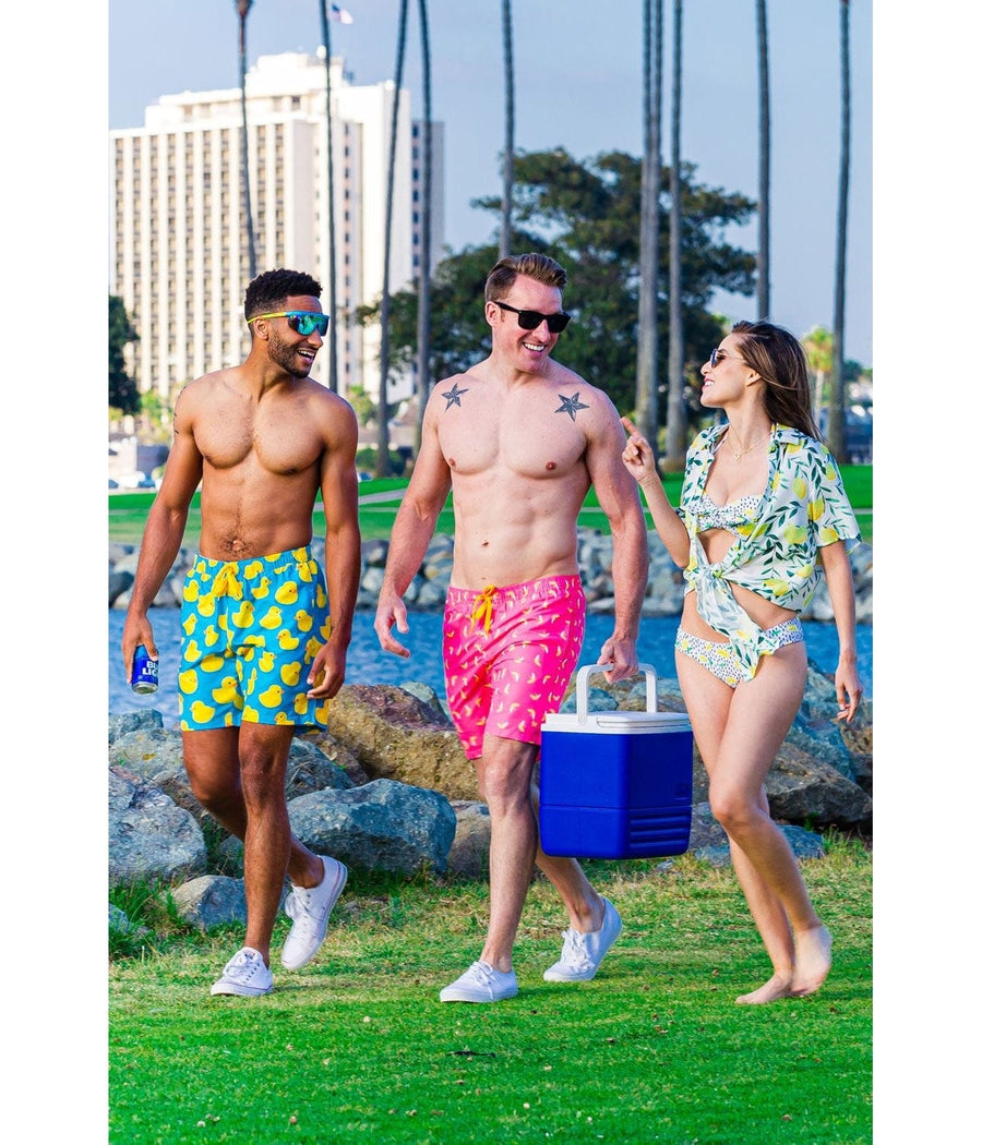 Pink Banana Men s Swim Trunks Tipsy Elves