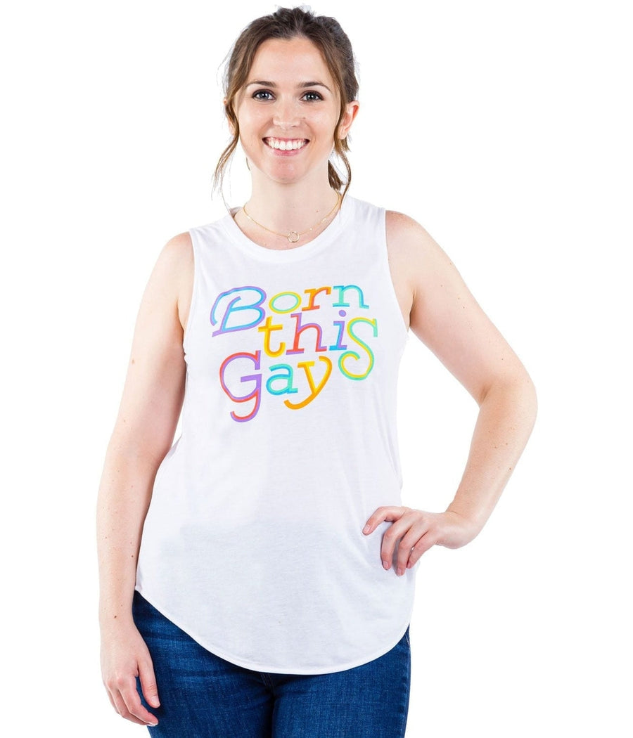 Born This Gay Crew Scoop Tank Top Image 2