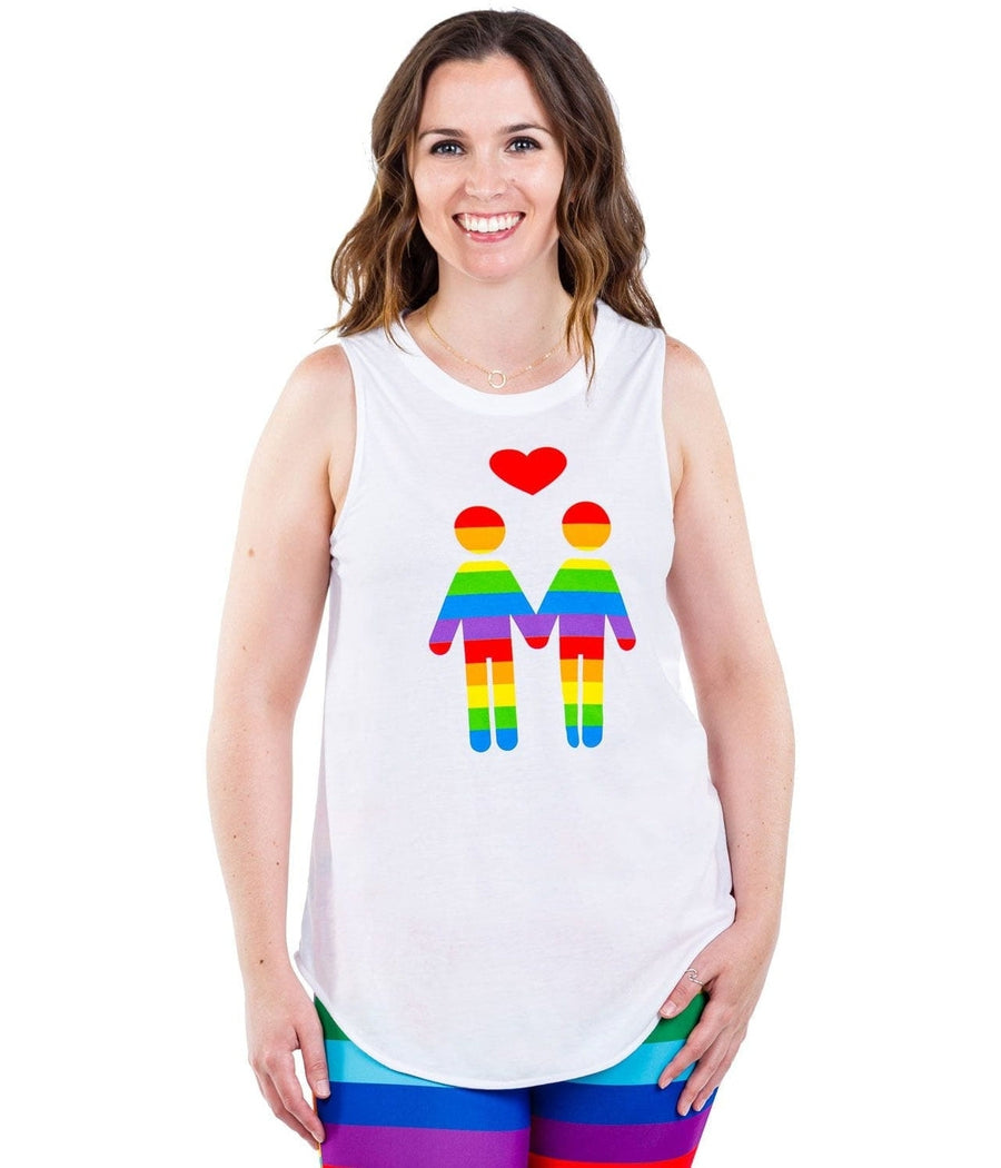 Rainbow Love Crew Scoop Tank Top