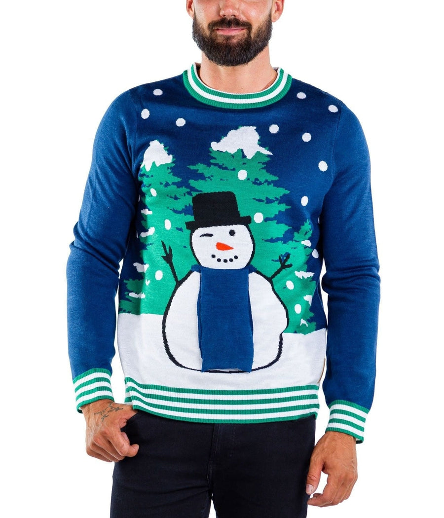 Men's Peekaboo Snowman Ugly Christmas Sweater Image 3