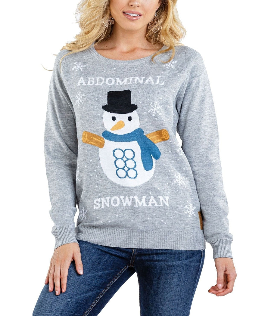 Women's Abdominal Snowman Ugly Christmas Sweater