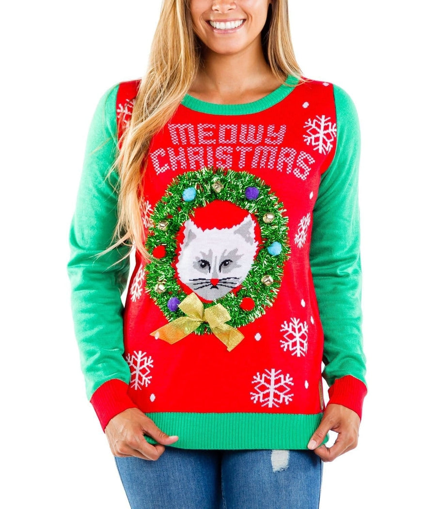 Women's Meowy Christmas Ugly Christmas Sweater