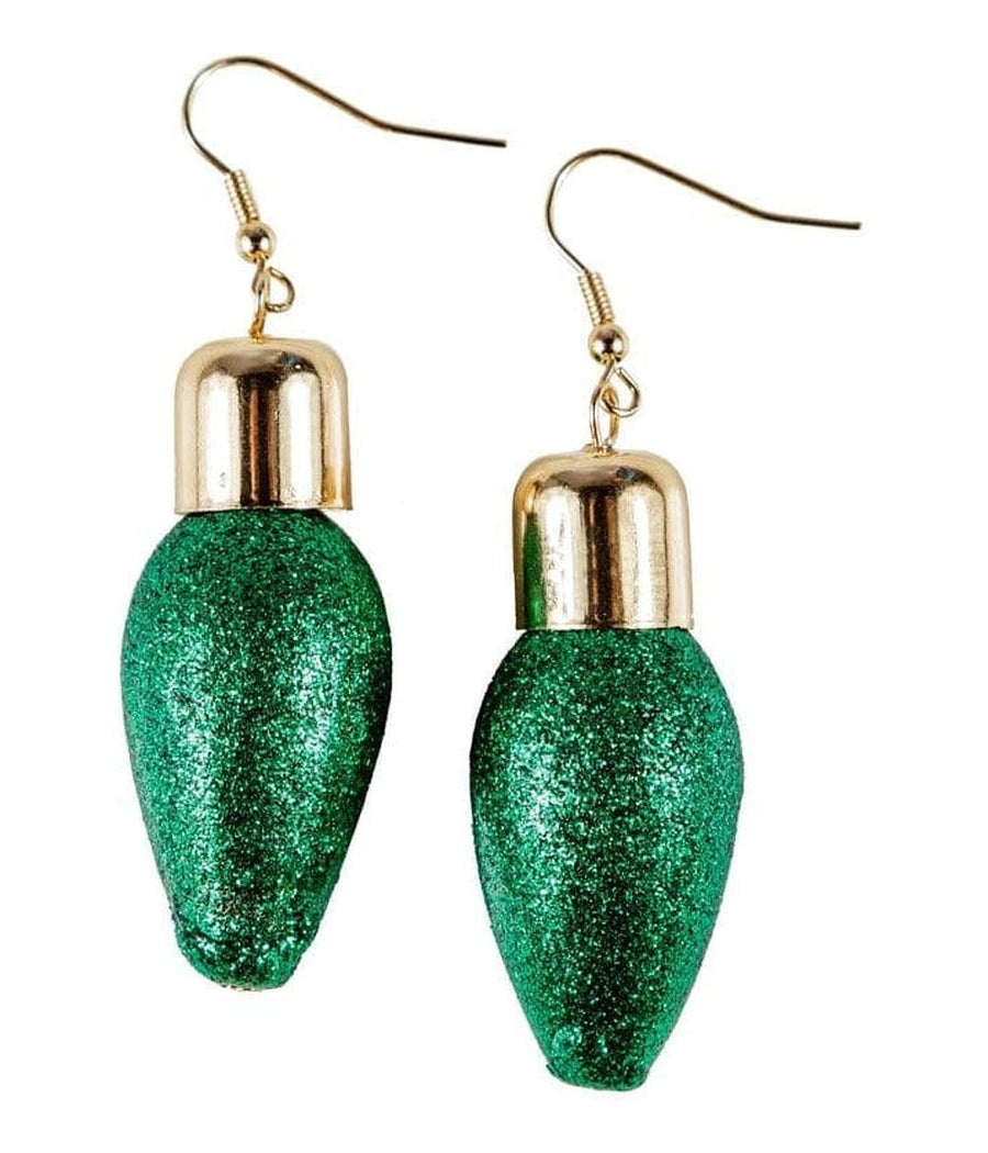 Green Christmas Lights Earrings