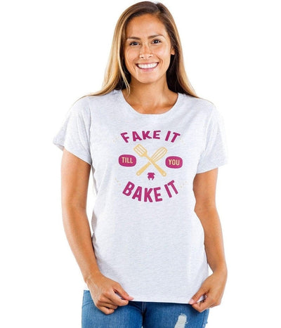 Women's Fake It Till You Bake It Tee Image 2::Women's Fake It Till You Bake It Tee