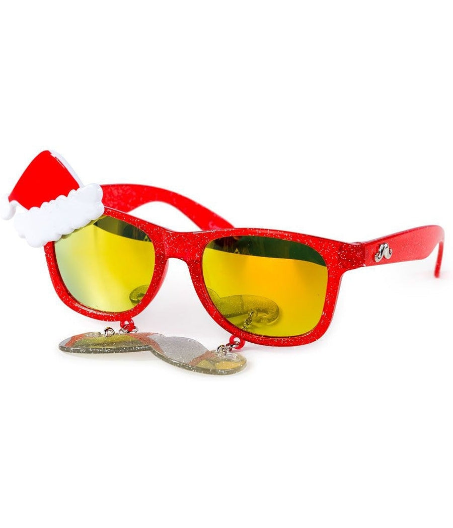 Santa Claus with Moustache Red Lens Sun-Staches