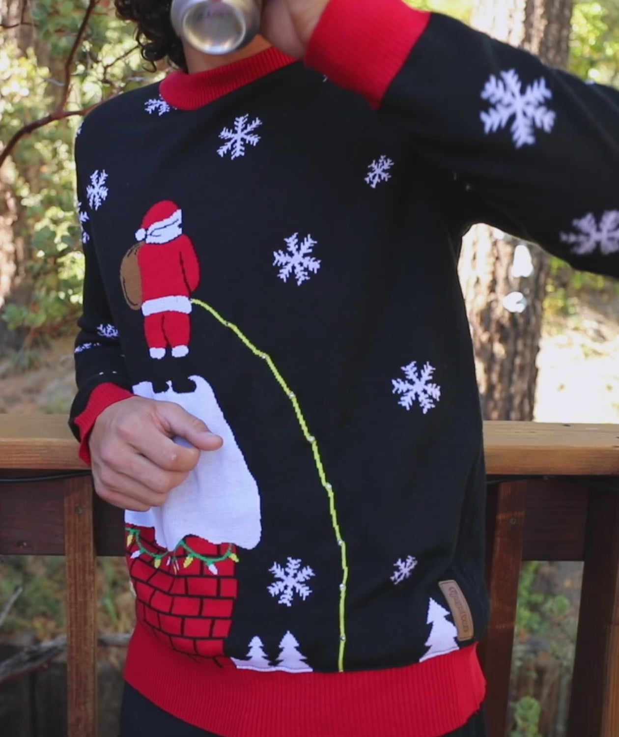 Men's Peekaboo Snowman Ugly Christmas Sweater Image 4