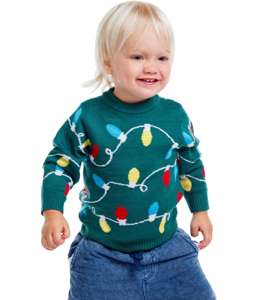 Baby / Toddler Green Christmas Lights Sweater