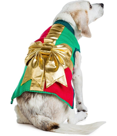 Gold Bow Dog Sweater