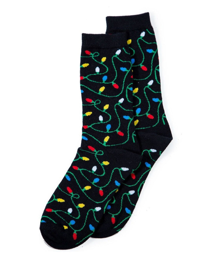 String of Lights Men's Christmas Socks | Tipsy Elves