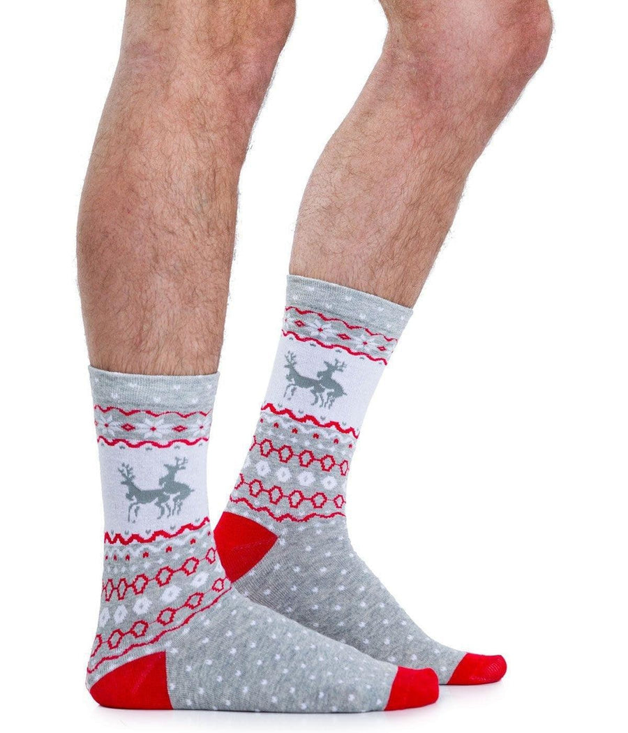 Men's Humping Reindeer Socks (Fits Sizes 8-11M)