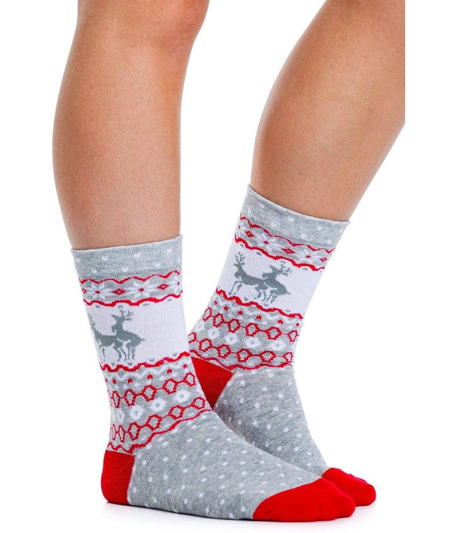 Women's Humping Reindeer Socks (Fits Sizes 6-11W)