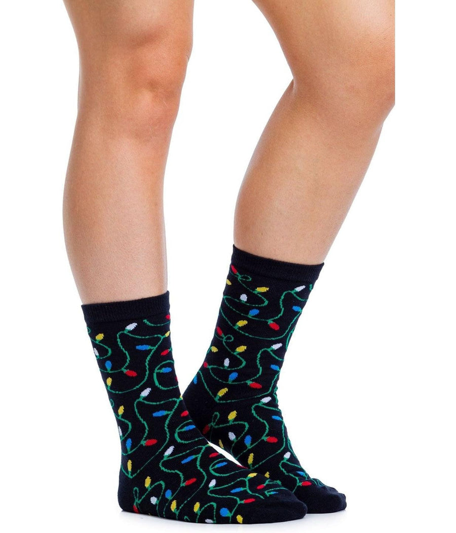 Women's String of Lights Crew Socks (Fits Sizes 6-11W) Image 2