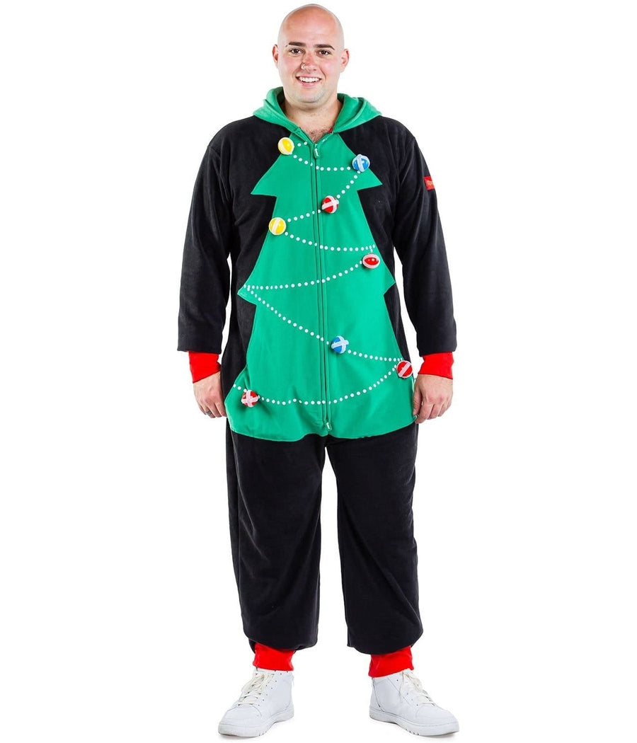 Men's Christmas Tree Toss Game Jumpsuit Image 5