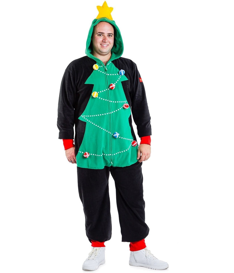 Men's Christmas Tree Toss Game Jumpsuit Image 6