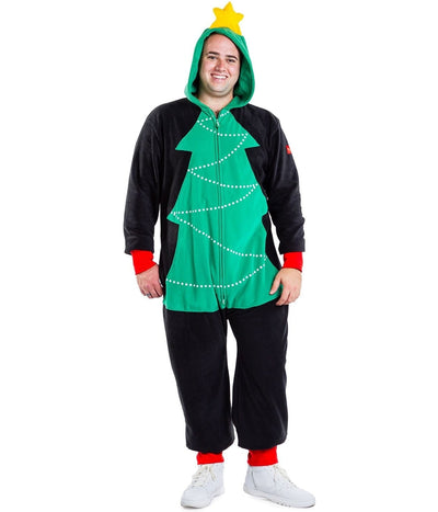 Men's Christmas Tree Toss Game Jumpsuit Image 8