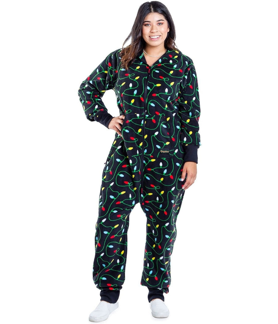Women's String of Christmas Lights Jumpsuit Image 5