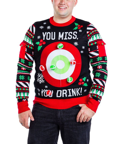Men's Drinking Game Big and Tall Ugly Christmas Sweater Primary Image