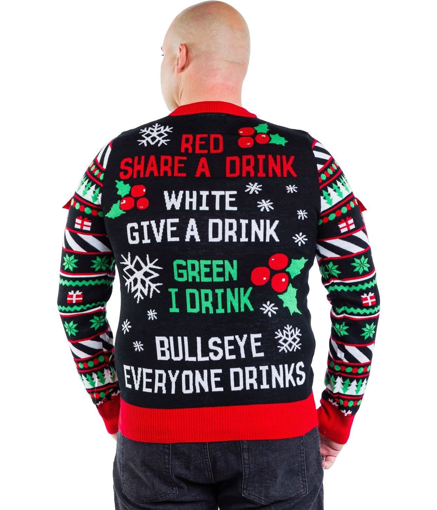 Men's Drinking Game Big and Tall Ugly Christmas Sweater Image 2