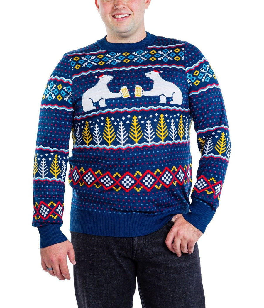 Men's Polar Bear Party Big and Tall Ugly Christmas Sweater