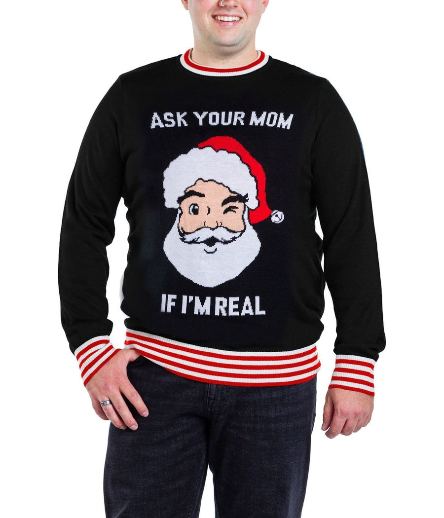 Men's Ask Your Mom Big and Tall Ugly Christmas Sweater