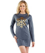 Women's Sequined Snowflake Sweater Dress