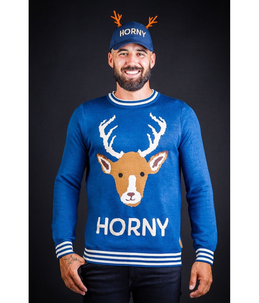 Men's Horny As Buck Ugly Christmas Sweater