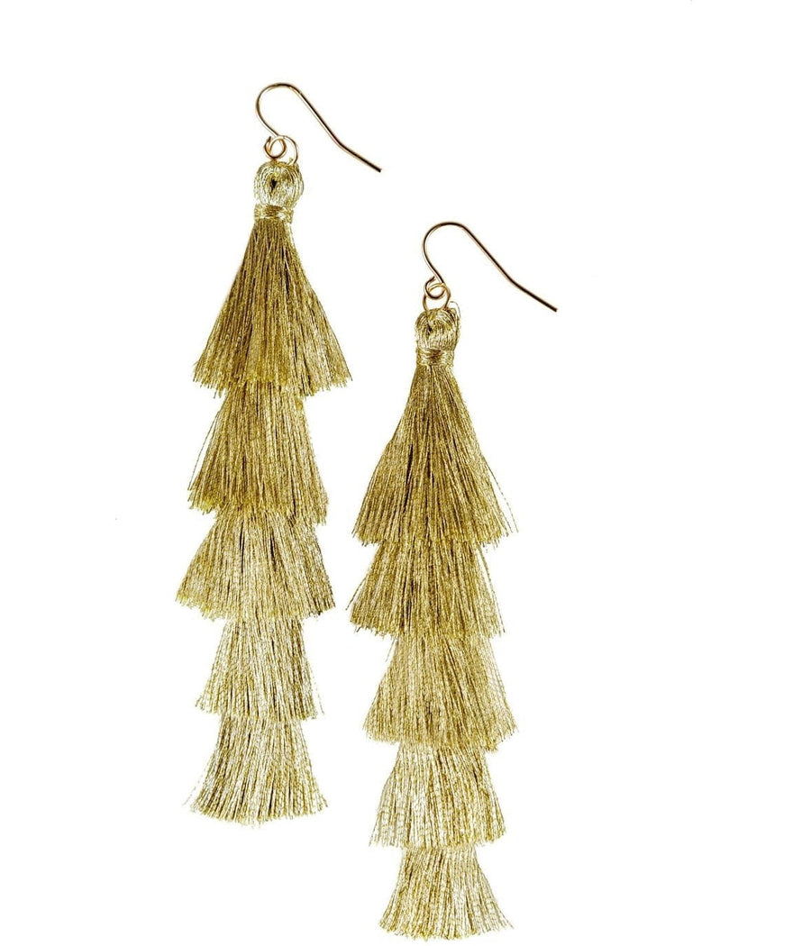 Gold Tassel Earrings