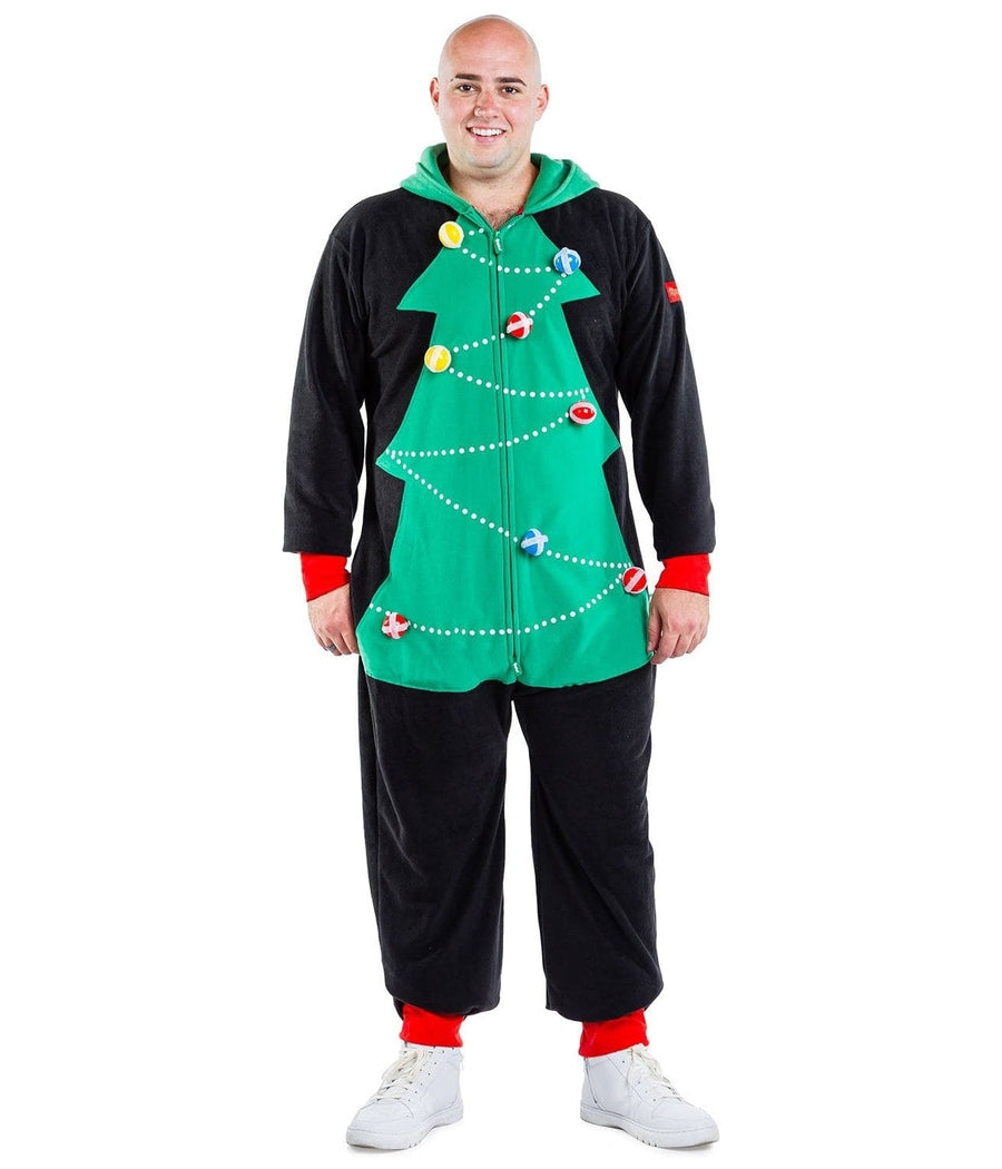 Men's Christmas Tree Toss Game Big and Tall Jumpsuit