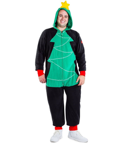 Men's Christmas Tree Toss Game Big and Tall Jumpsuit Image 4