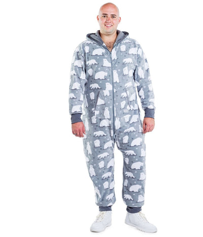 Men's Polar Bear Big and Tall Jumpsuit Primary Image