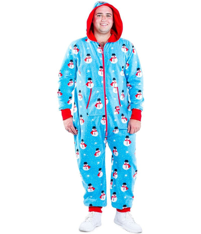 Men's Snowman is an Island Big and Tall Jumpsuit Image 2