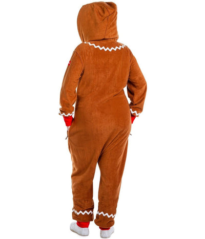 Women's Gingerbread Man Plus Size Jumpsuit Image 2::Women's Gingerbread Man Plus Size Jumpsuit