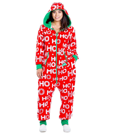 Women's Ho Ho Ho Plus Size Jumpsuit Image 2