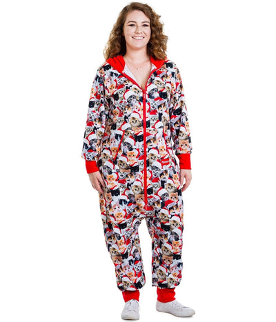 Women's Meowy Catmus Plus Size Jumpsuit Image 3