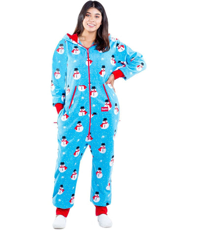 Women's Snowman is an Island Plus Size Jumpsuit Image 3