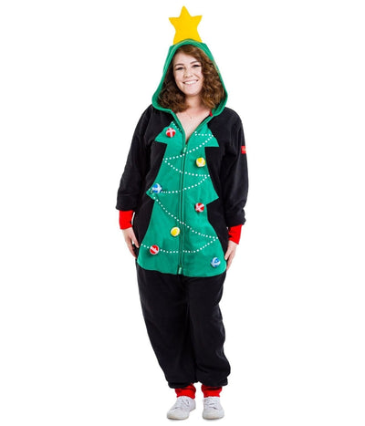 Women's Christmas Tree Toss Game Plus Size Jumpsuit Primary Image