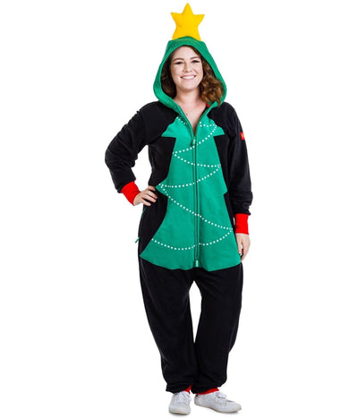 Women's Christmas Tree Toss Game Plus Size Jumpsuit Image 4