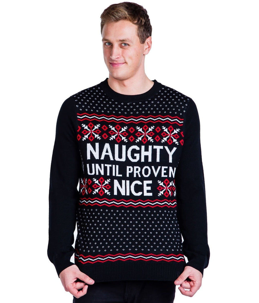 Men's Naughty List Ugly Christmas Sweater