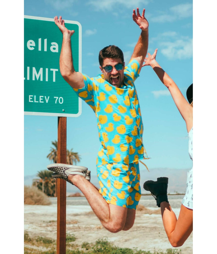 Rubber Ducky Stretch Swim Trunks: Men's Summer Outfits Tipsy Elves