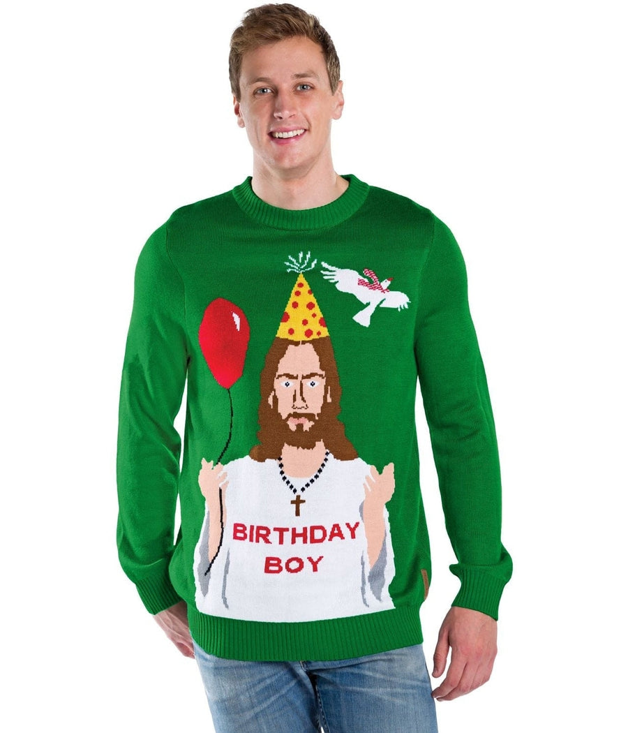 Men's Happy Birthday Jesus Ugly Christmas Sweater