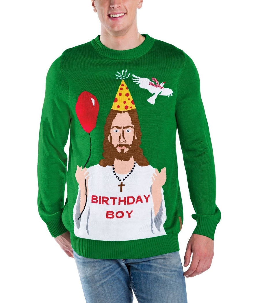 Men's Happy Birthday Jesus Ugly Christmas Sweater