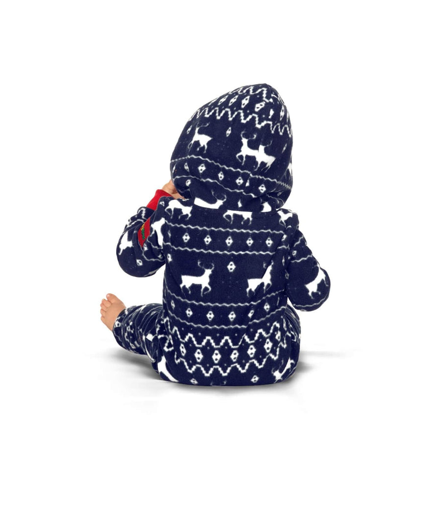 Baby Girl's Blue Reindeer Jumpsuit Image 2