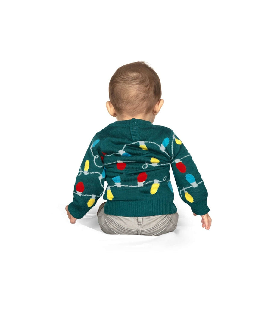 Baby Boy's Green Christmas Lights Sweater